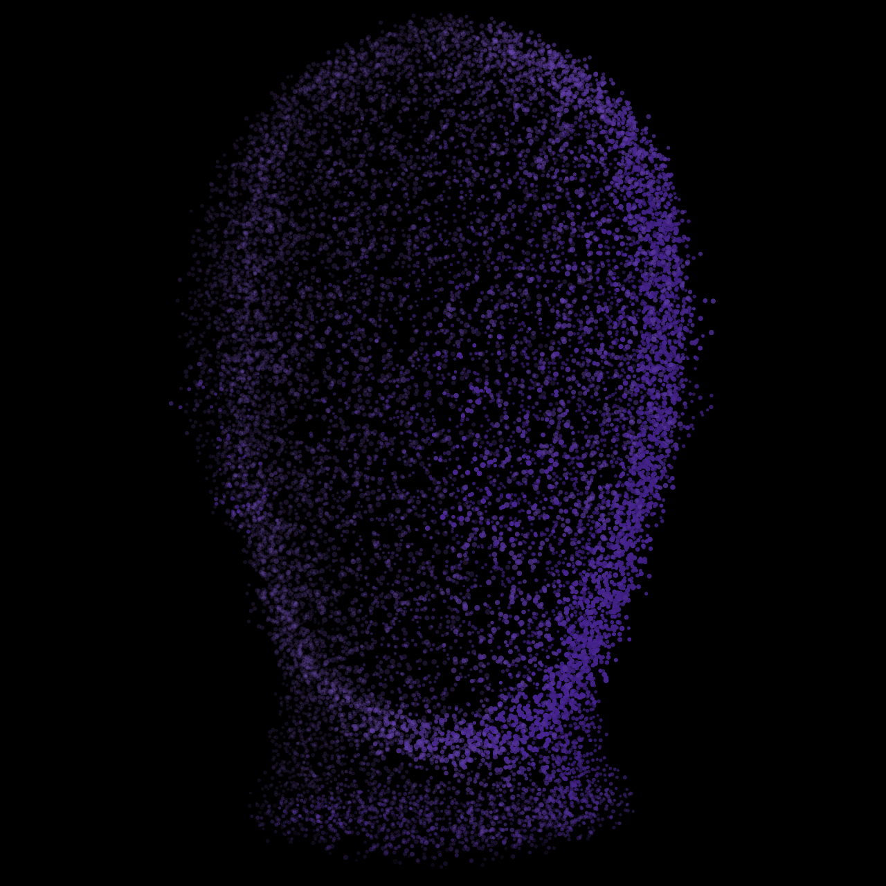 Garry’s particle face, moving between listening and thinking
